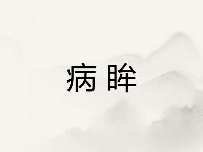 病眸