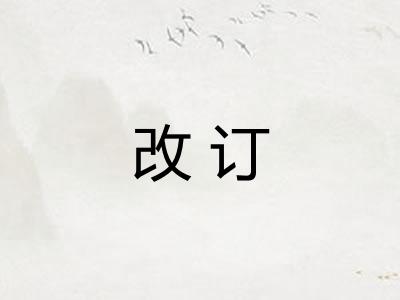 改订