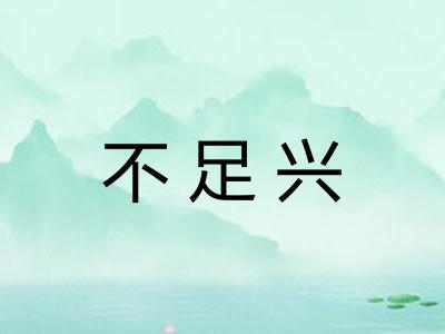 不足兴