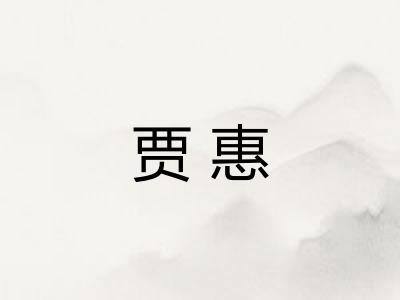 贾惠