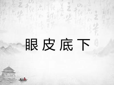 眼皮底下