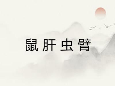 鼠肝虫臂