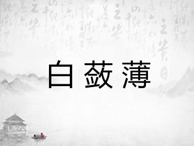 白蔹薄