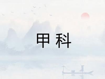 甲科