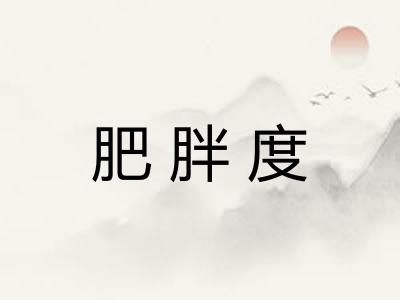 肥胖度