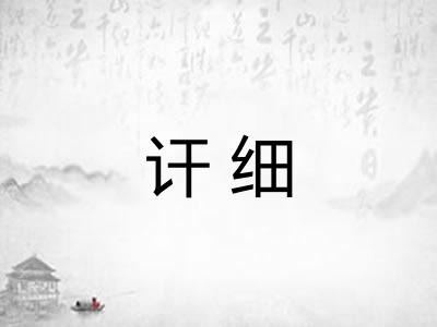 讦细