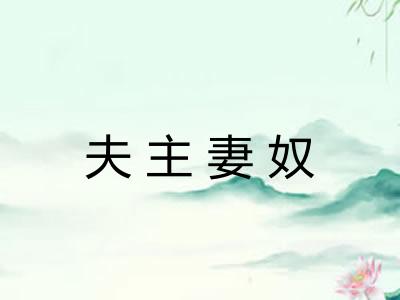 夫主妻奴