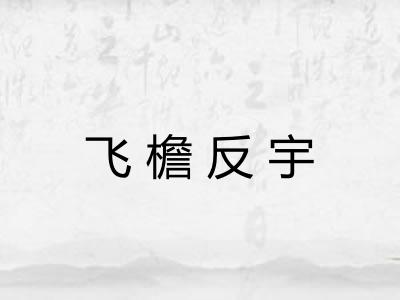 飞檐反宇