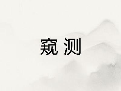 窥测
