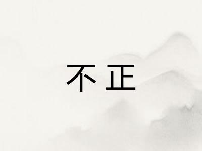 不正