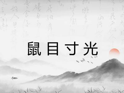 鼠目寸光