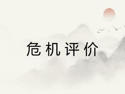 危机评价