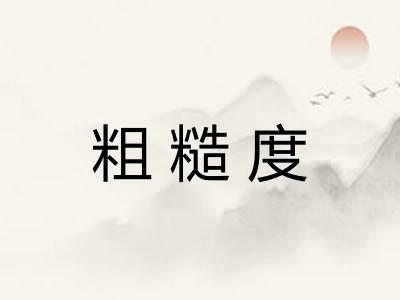 粗糙度