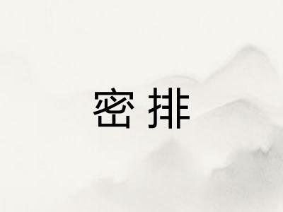 密排 密排