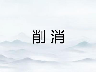 削消