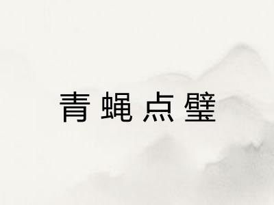 青蝇点璧