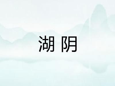 湖阴