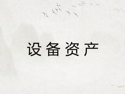 设备资产