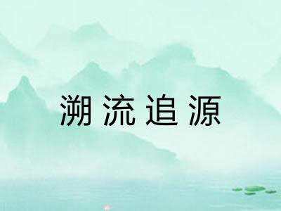 溯流追源