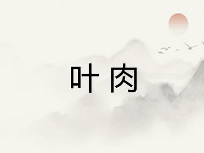 叶肉