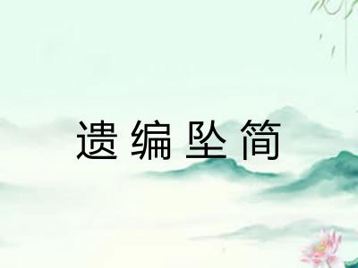 遗编坠简