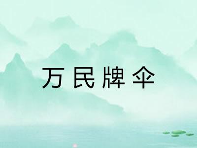 万民牌伞