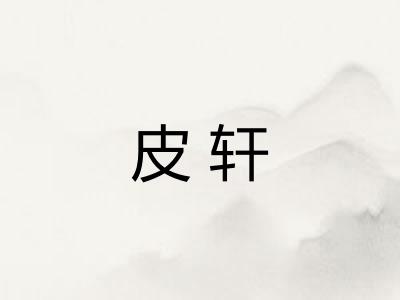 皮轩