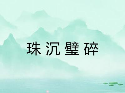 珠沉璧碎