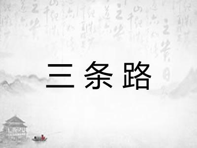 三条路
