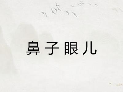 鼻子眼儿