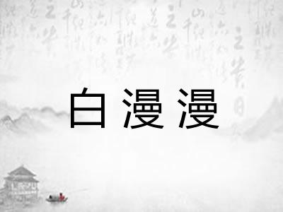 白漫漫