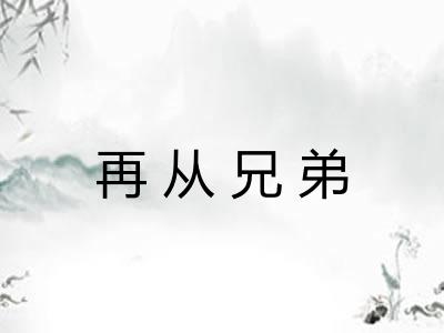 再从兄弟 再从兄弟