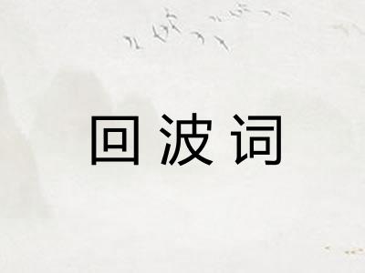 回波词