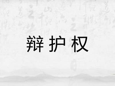 辩护权