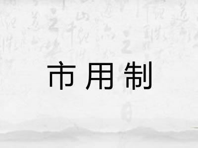 市用制