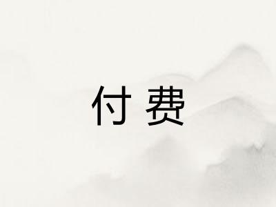 付费