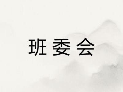 班委会