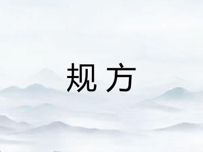 规方