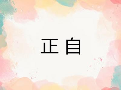 正自