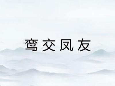 鸾交凤友