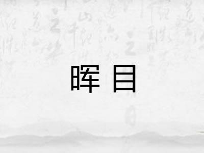 晖目