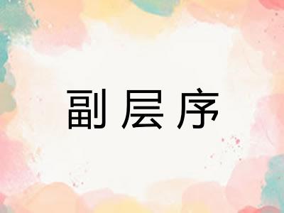 副层序