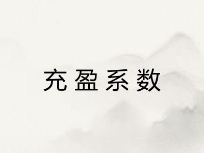 充盈系数