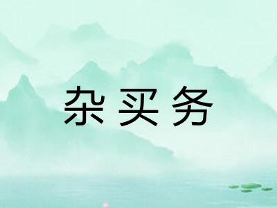 杂买务