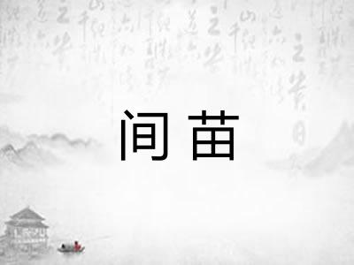 间苗