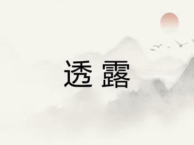 透露