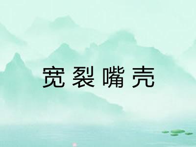 宽裂嘴壳