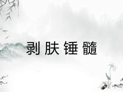 剥肤锤髓