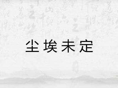 尘埃未定