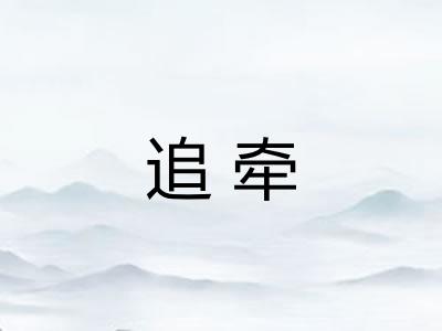 追牵